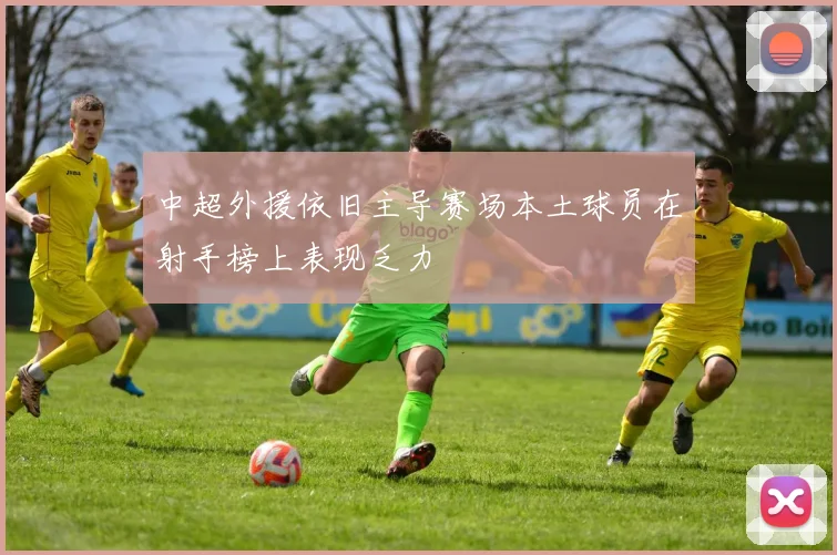中超外援依旧主导赛场本土球员在射手榜上表现乏力